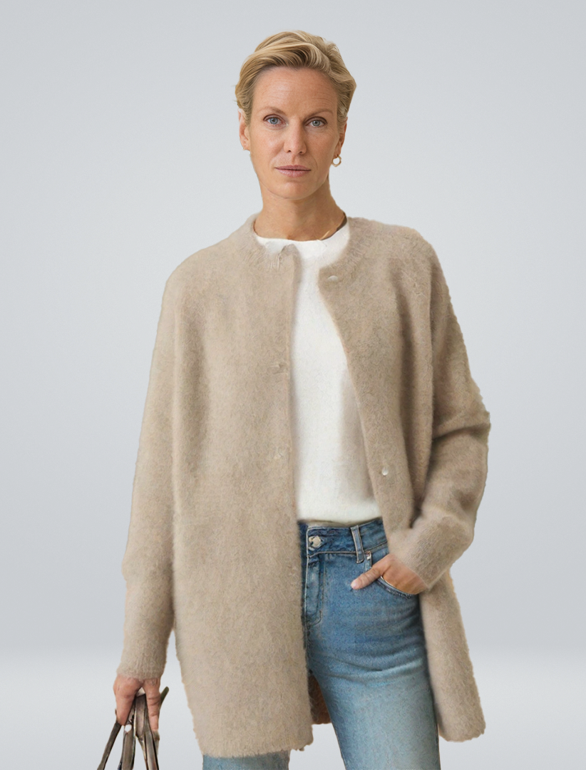 Rosanna | Women’s Minimalist Longline Button Cardigan