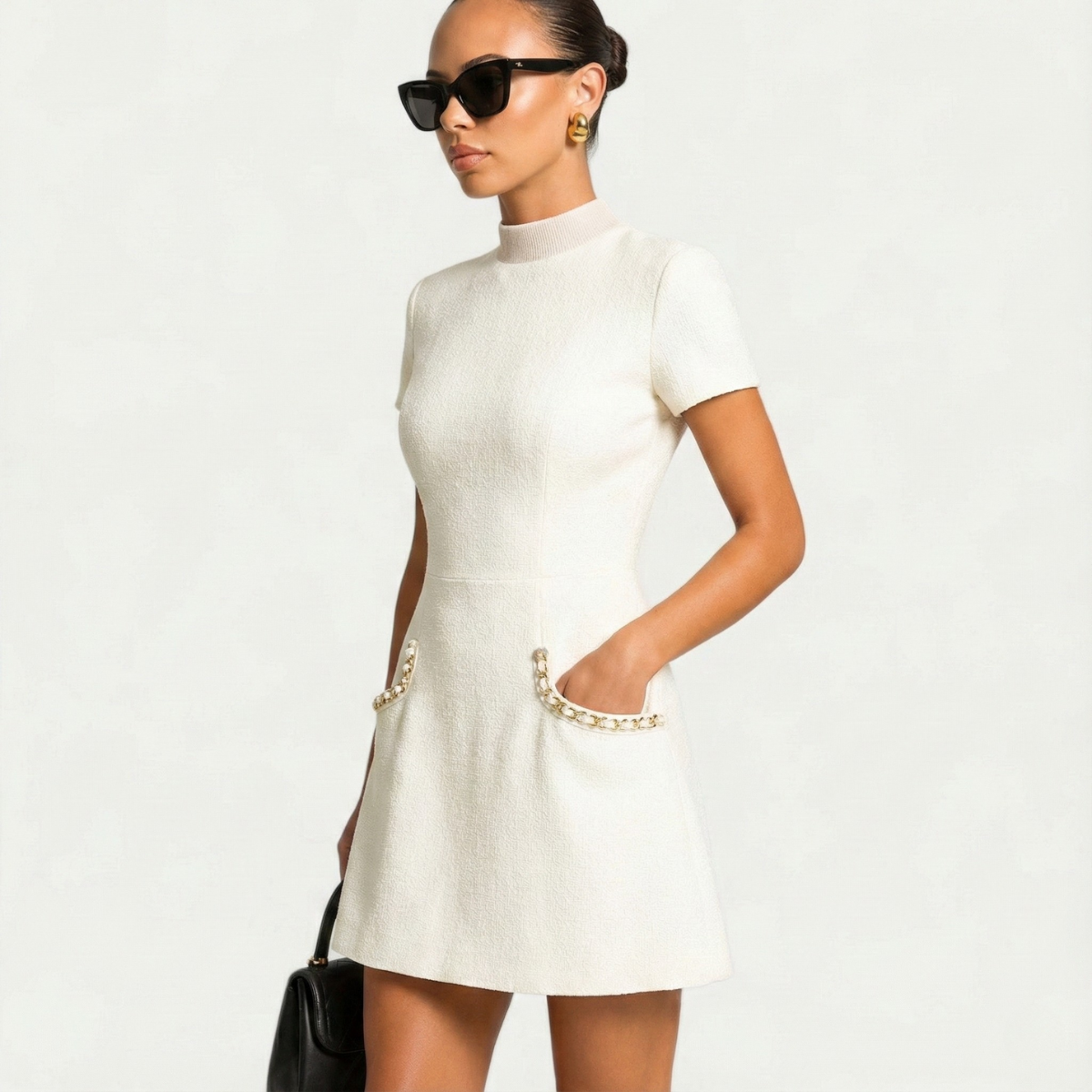 Clas | Women’s Pearl-Trim Mini Dress