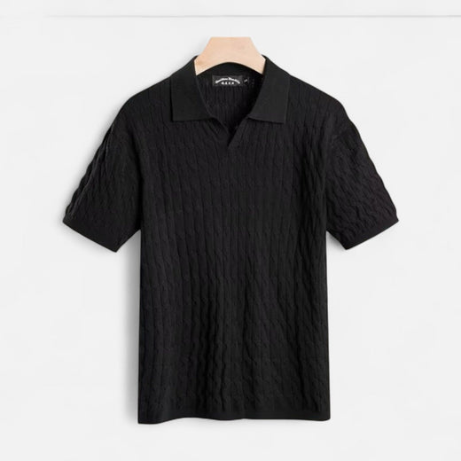 Adrian | Men’s Textured Cotton Polo Shirt