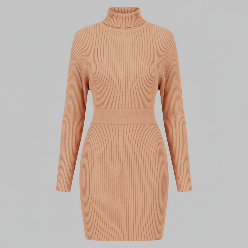 Aitana Turtleneck Ribbed Dress | Women's Plus Size Dress
