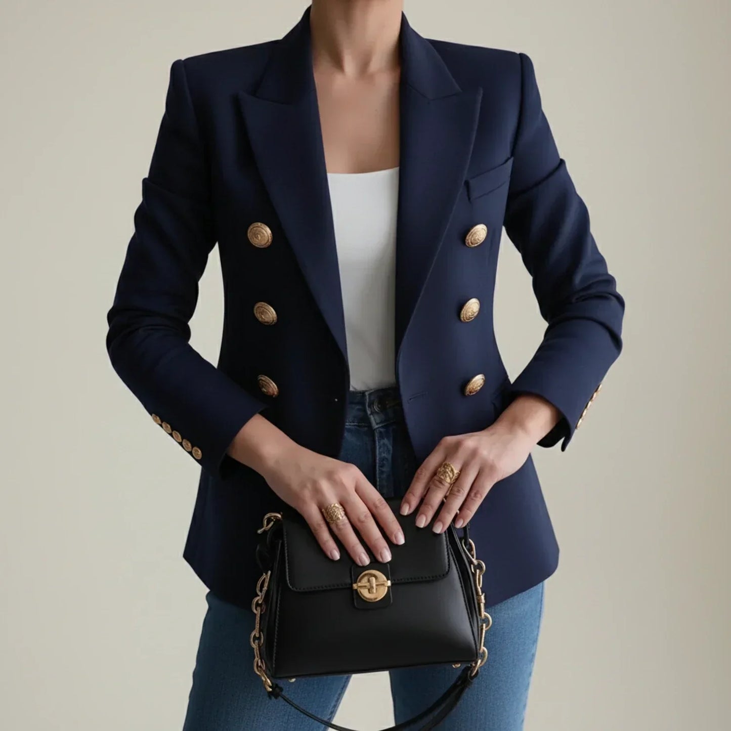 Aviamie | Women’s Double-Breasted Tailored Blazer