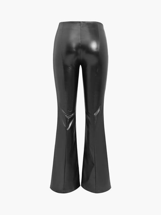 Suzie | Women’s High Waisted Faux Leather Trousers