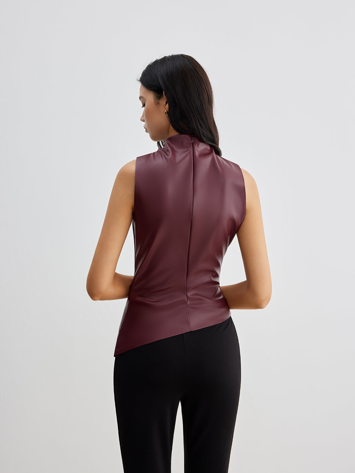 Royce | Women’s Sleeveless Faux Leather Top