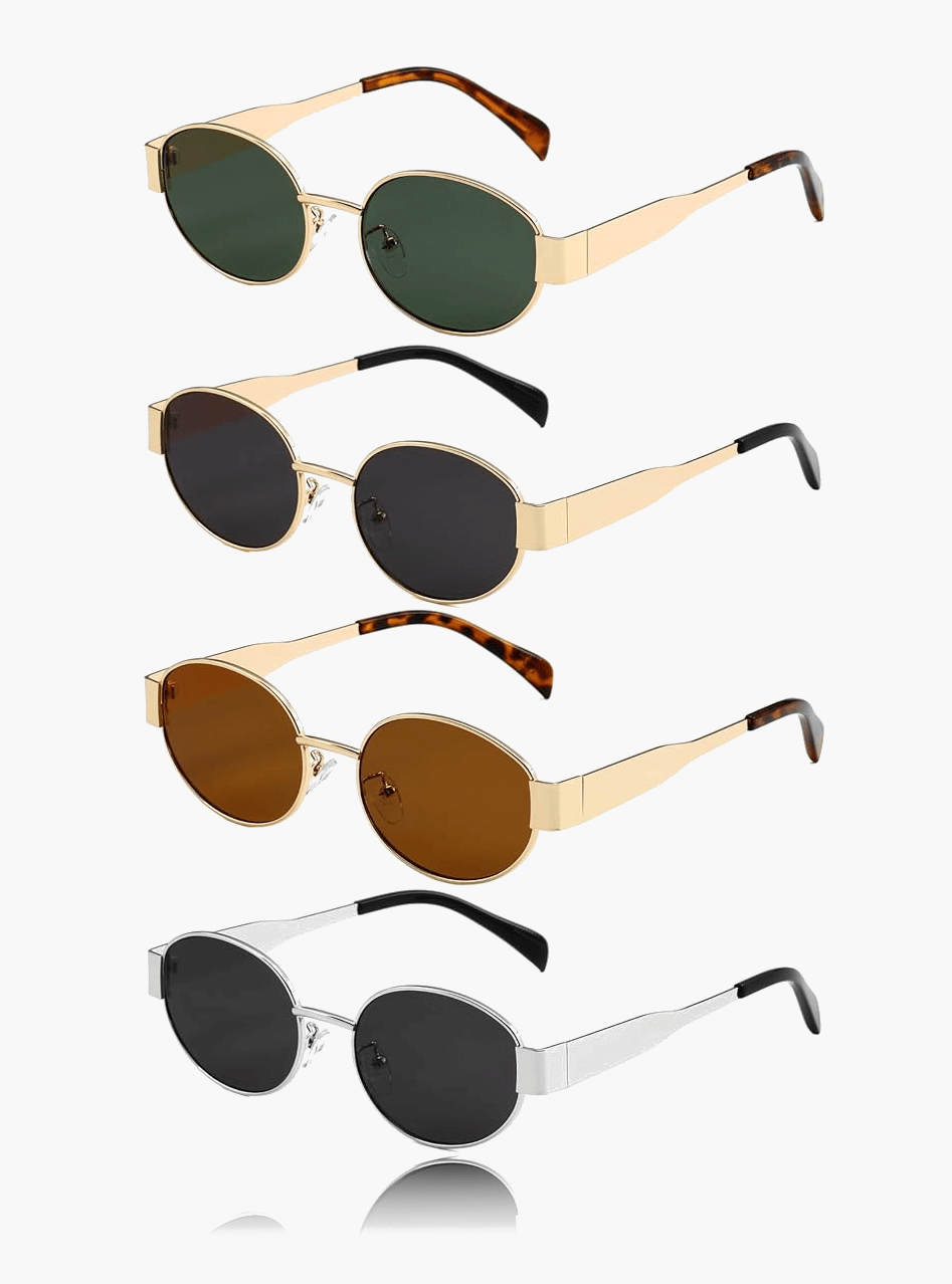 Soera | Women’s Retro Oval Metal Sunglasses