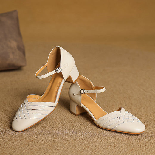 Avora | Women’s Leather Block Heel Sandals
