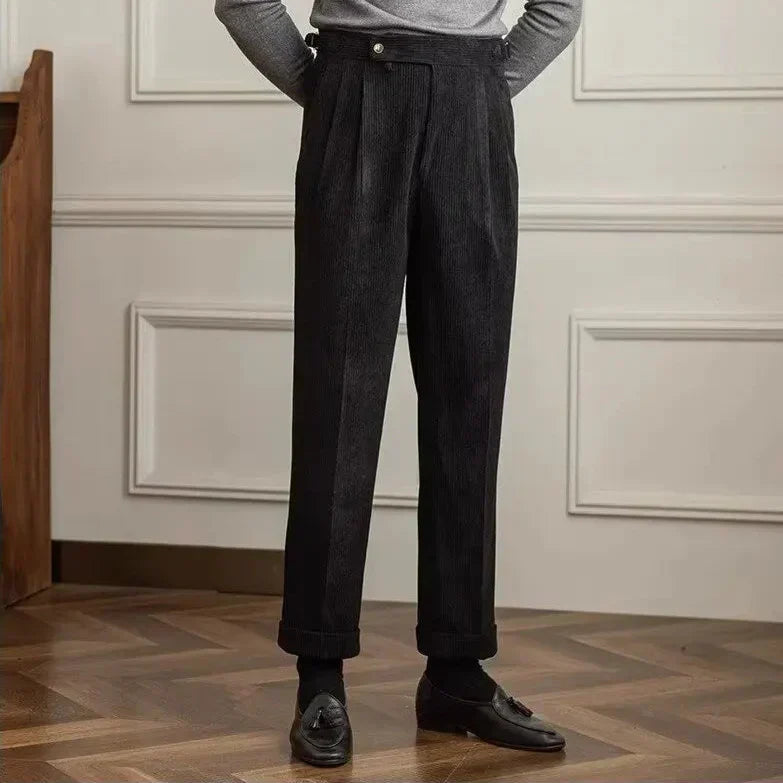 Norman | Men’s High-Waisted Corduroy Trousers