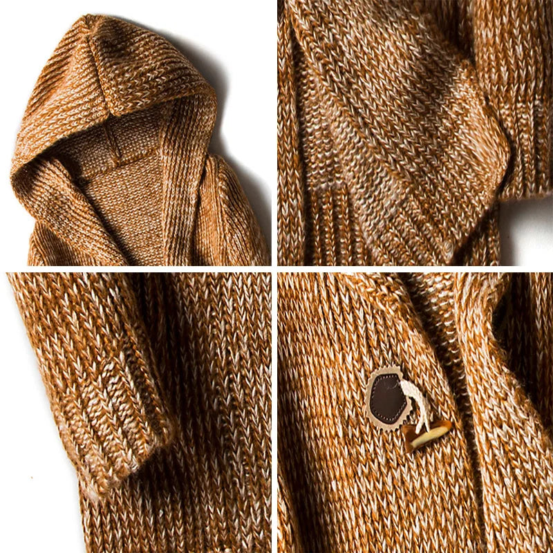 Adler | Men’s Wool Blend Hooded Cardigan