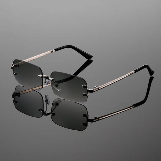 Lucan | Men’s Rimless Luxury Rectangular Sunglasses
