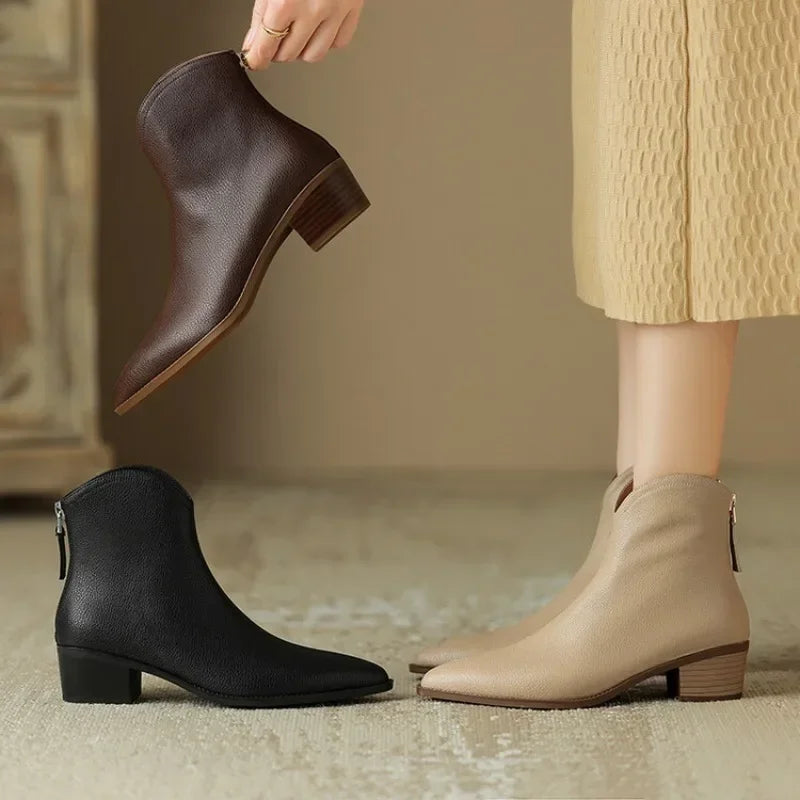 Kayleah | Women’s Premium Leather Ankle Boots