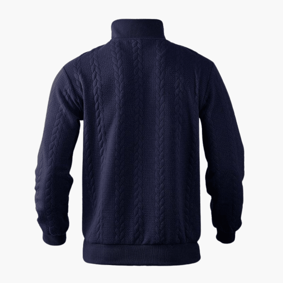Cline | Men’s Cable Knit Troyer Sweater