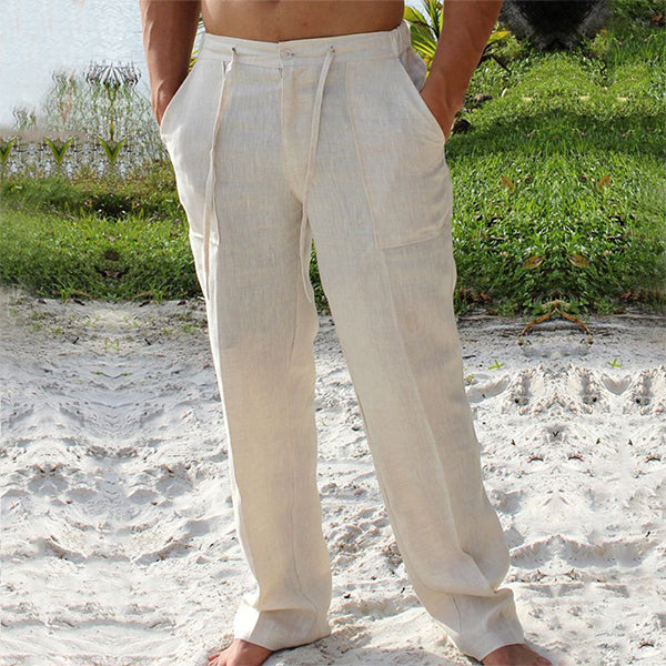 Larry | Men’s Casual Linen Trousers