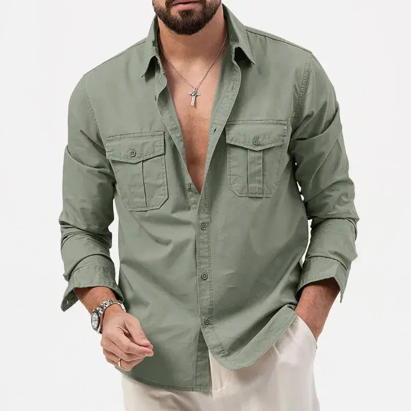Steve | Men’s Casual Long Sleeve Button-Up Shirt