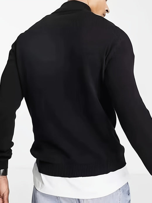 Wilon | Men’s Casual Half-Zip Sweater with High Collar