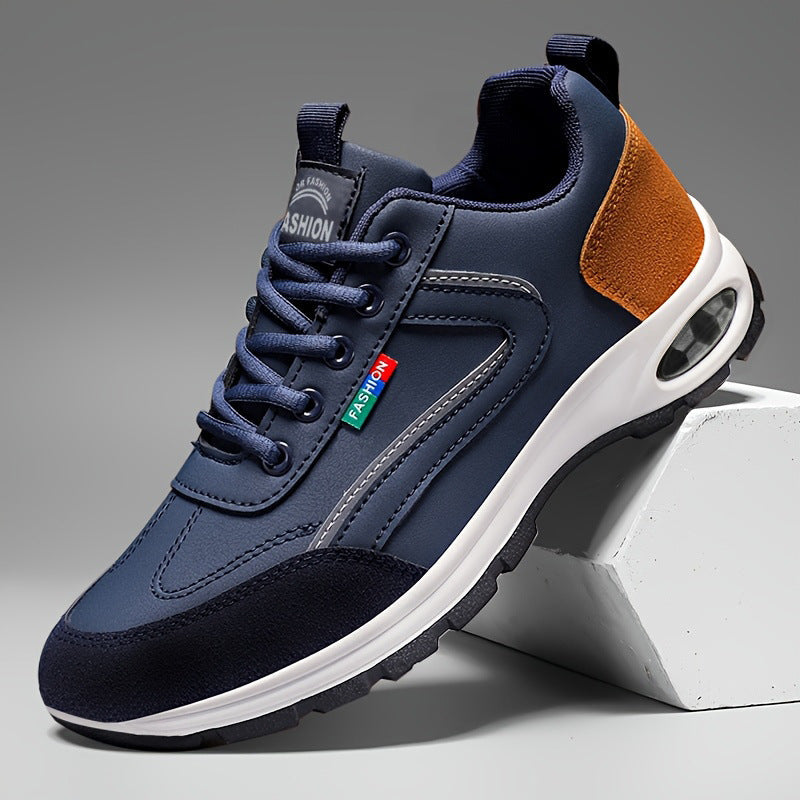 Raston | Men’s Faux Leather Sneakers with Anti-Slip Sole