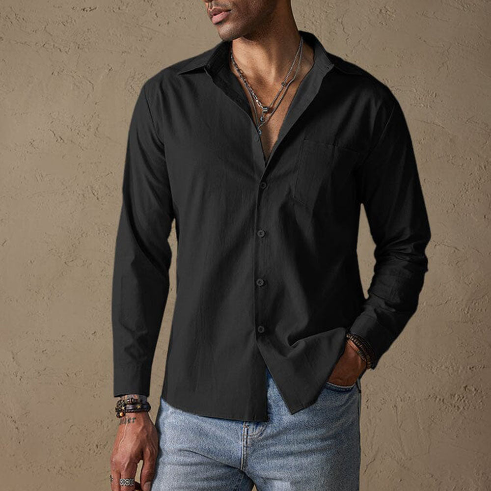 Sierro | Men’s Casual Linen Shirt