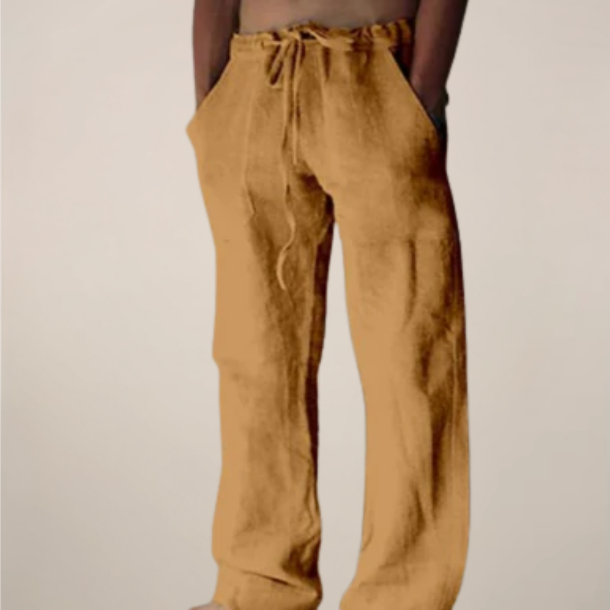 Clamie | Men’s Linen Blend Relaxed Fit Trousers