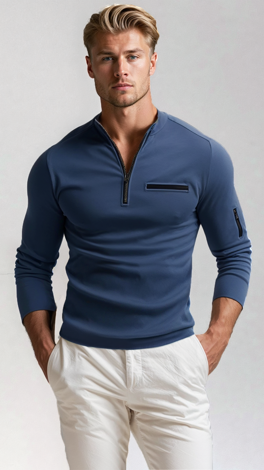 Arion | Men’s Quarter-Zip Polo Shirt