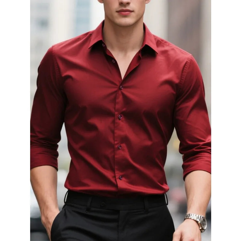 Tedd | Men’s Slim Fit White Button-Down Shirt