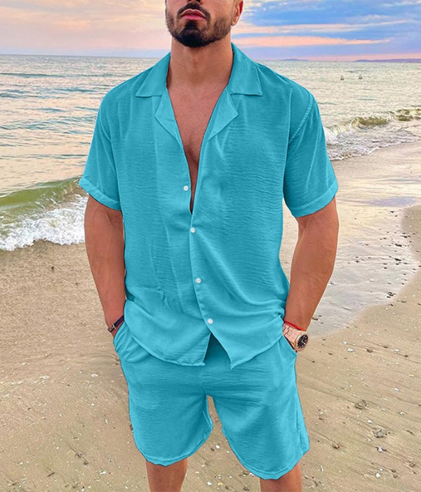 Eden | Men’s Linen Short Sleeve Summer Set