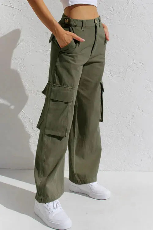 Sabine | Women’s Light Grey Cargo Trousers
