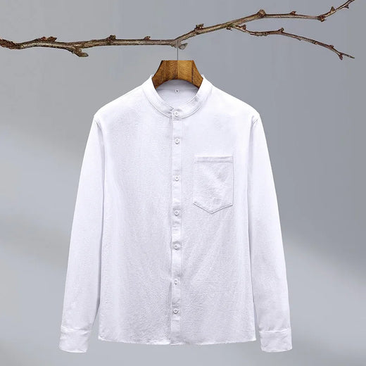Nolland | Men’s Tailored Linen Blend Button-Up Shirt