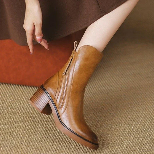 Zane | Women’s Leather High-Heel Ankle Boots