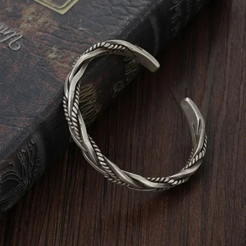 Gregory | Men’s Sterling Silver Braided Cuff Bracelet