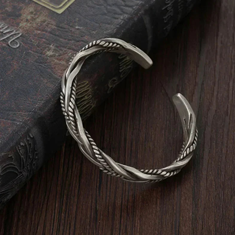 Gregory | Men’s Sterling Silver Braided Cuff Bracelet