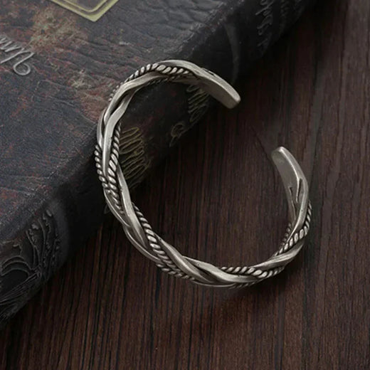 Gregory | Men’s Sterling Silver Braided Cuff Bracelet