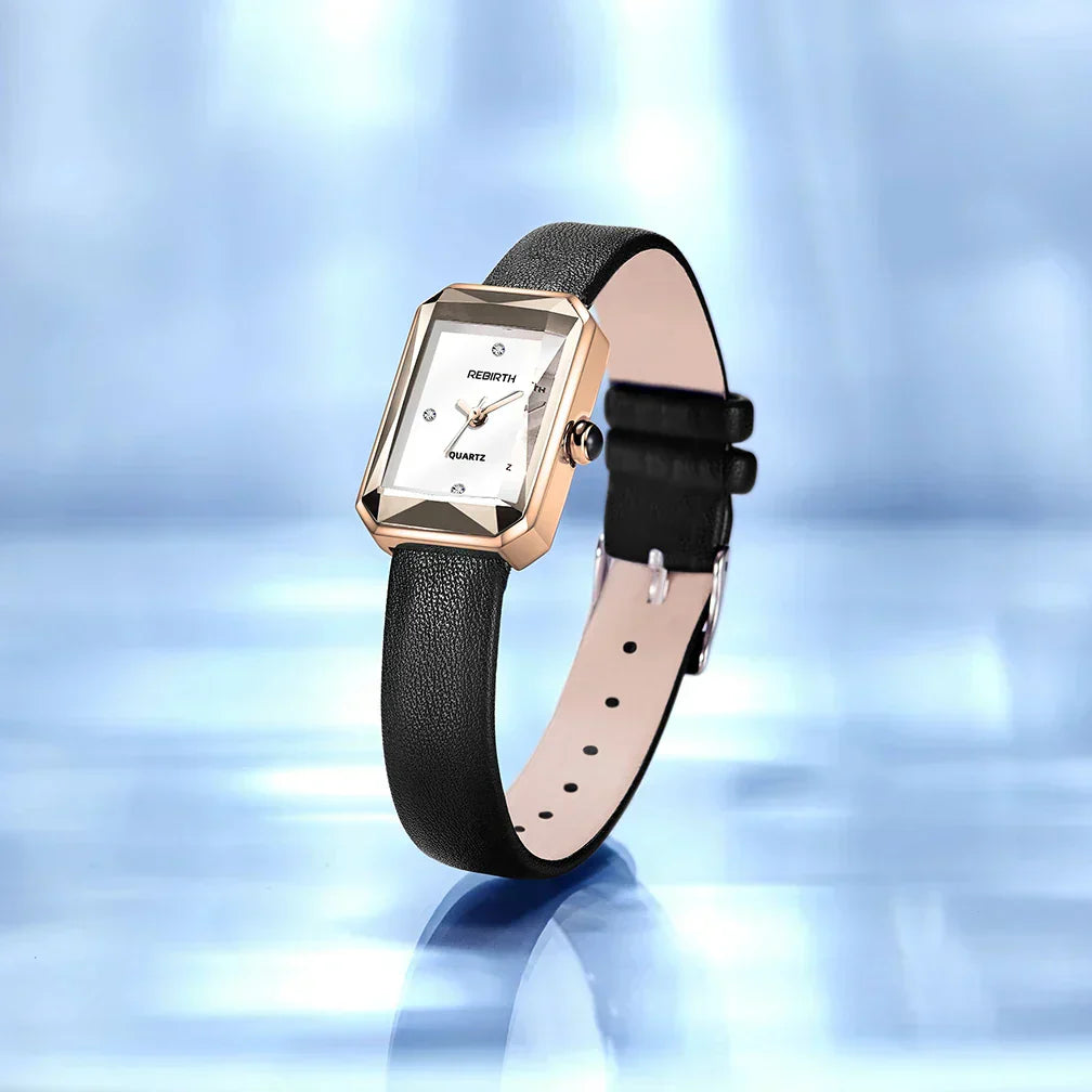 Graeme | Men’s Rectangular Leather Strap Watch