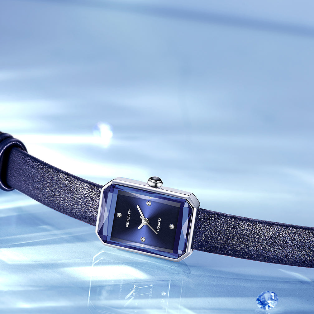 Graeme | Men’s Rectangular Leather Strap Watch