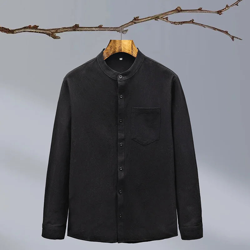 Nolland | Men’s Tailored Linen Blend Button-Up Shirt
