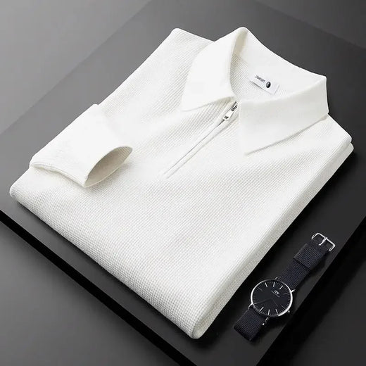 Owen | Men’s Hampton Waffle Knit Quarter-Zip Shirt