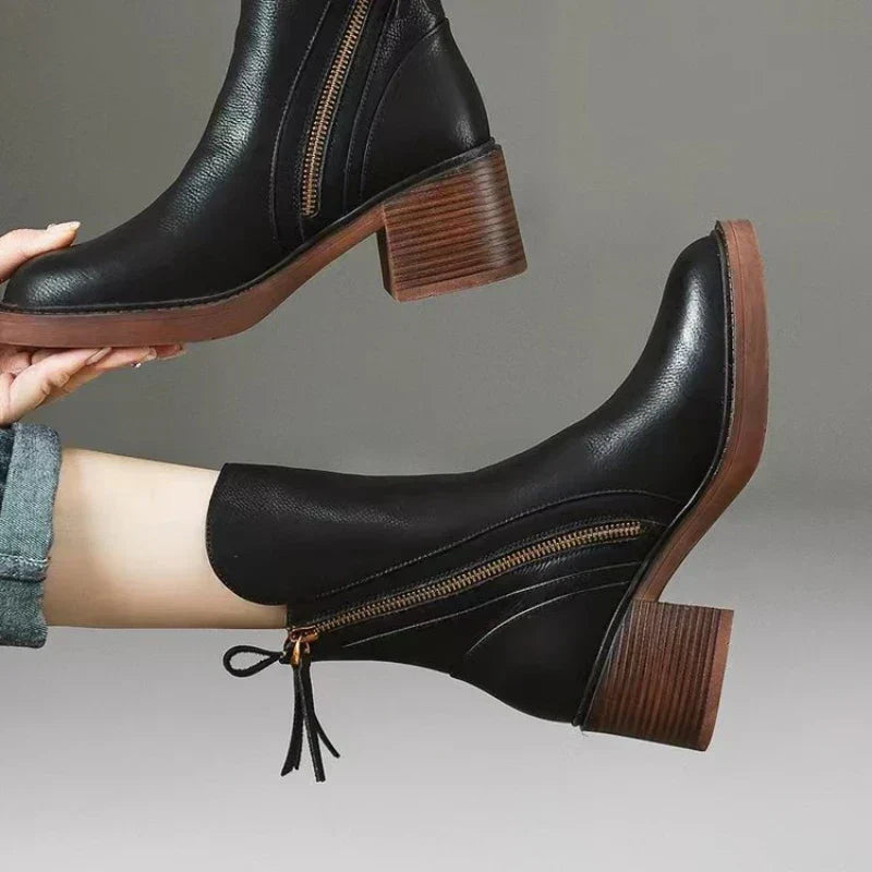 Zane | Women’s Leather High-Heel Ankle Boots