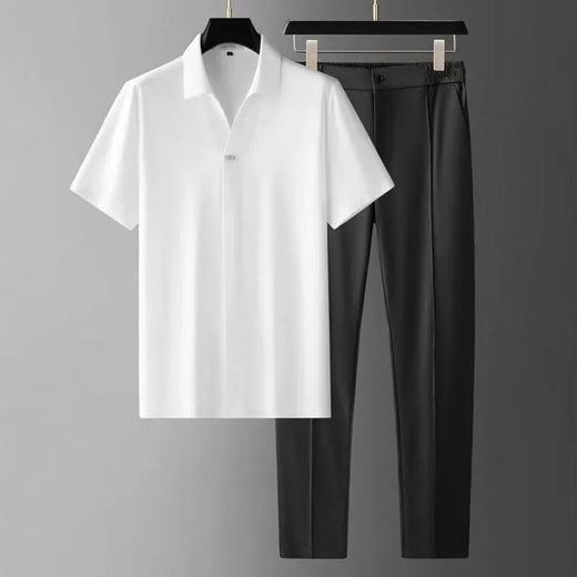 Edison | Men’s Luxe Polo & Tailored Pant Set