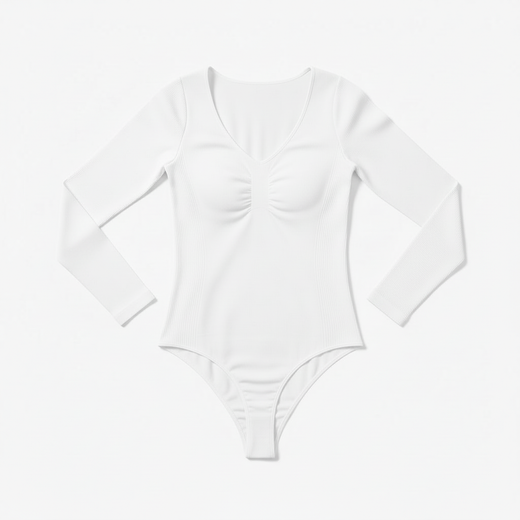 Seamless Long Sleeve Bodysuit Thong | Shapewear Bodysuit
