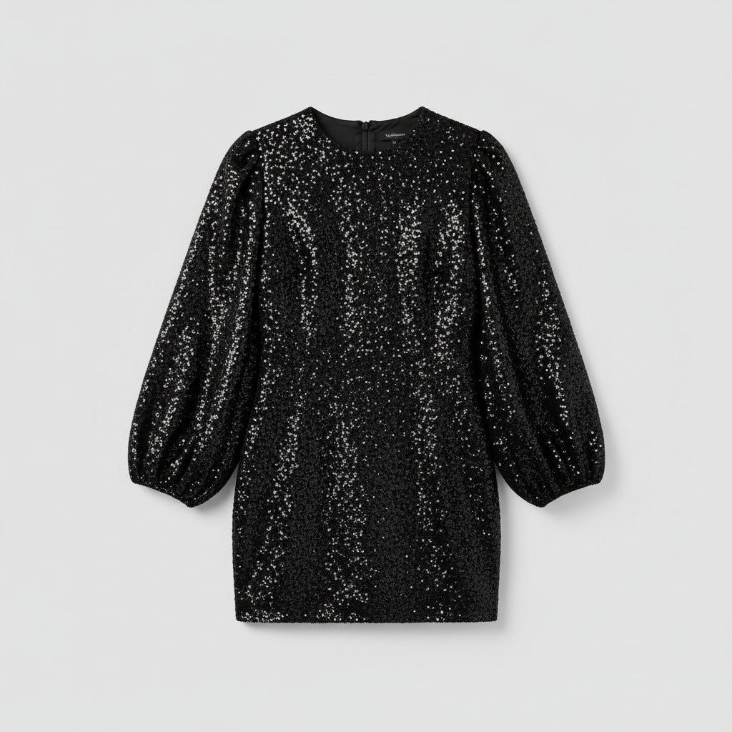 Nicoline | Women's Glitter Cocktail Dress with V-Neck