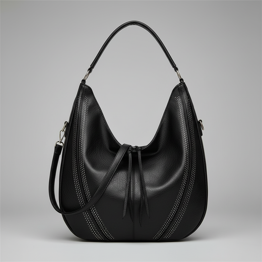 Black Shoulder Bag | Women's Stylish PU Leather Tote
