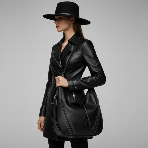 Black Shoulder Bag | Women's Stylish PU Leather Tote