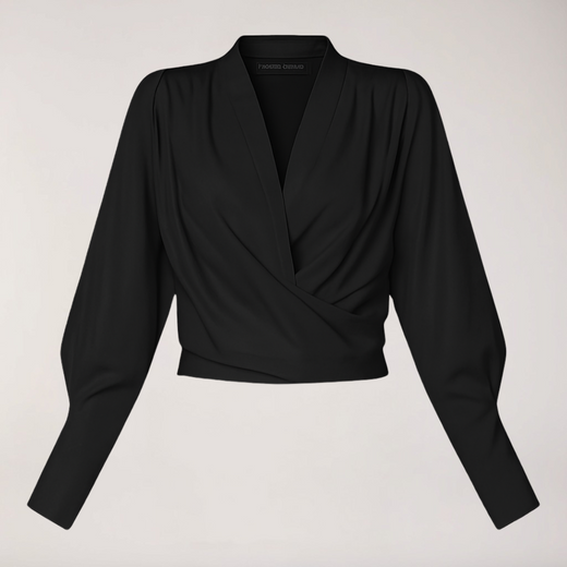 Velisse | Women’s Satin Puff Sleeve Blouse