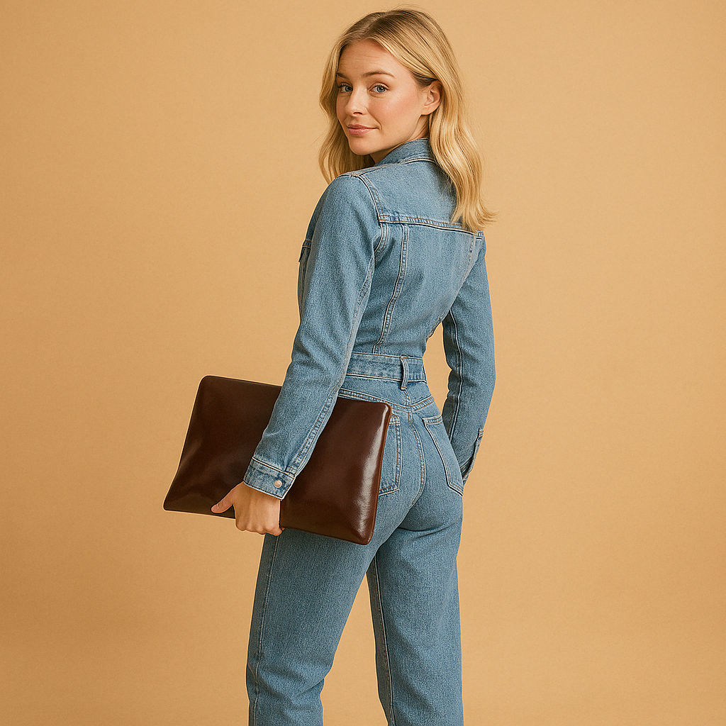 Vina | Women’s Denim Jumpsuit with Straight Legs