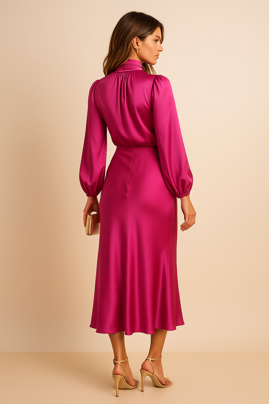 Elviane | Women’s High-Neck Midi Dress
