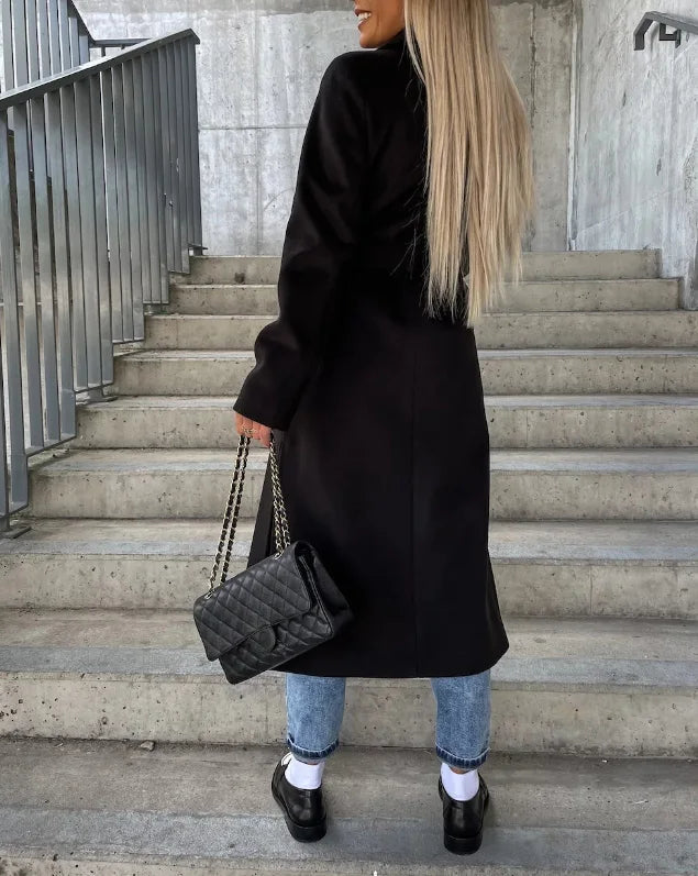 Alvienne | Women’s Long Double-Breasted Coat