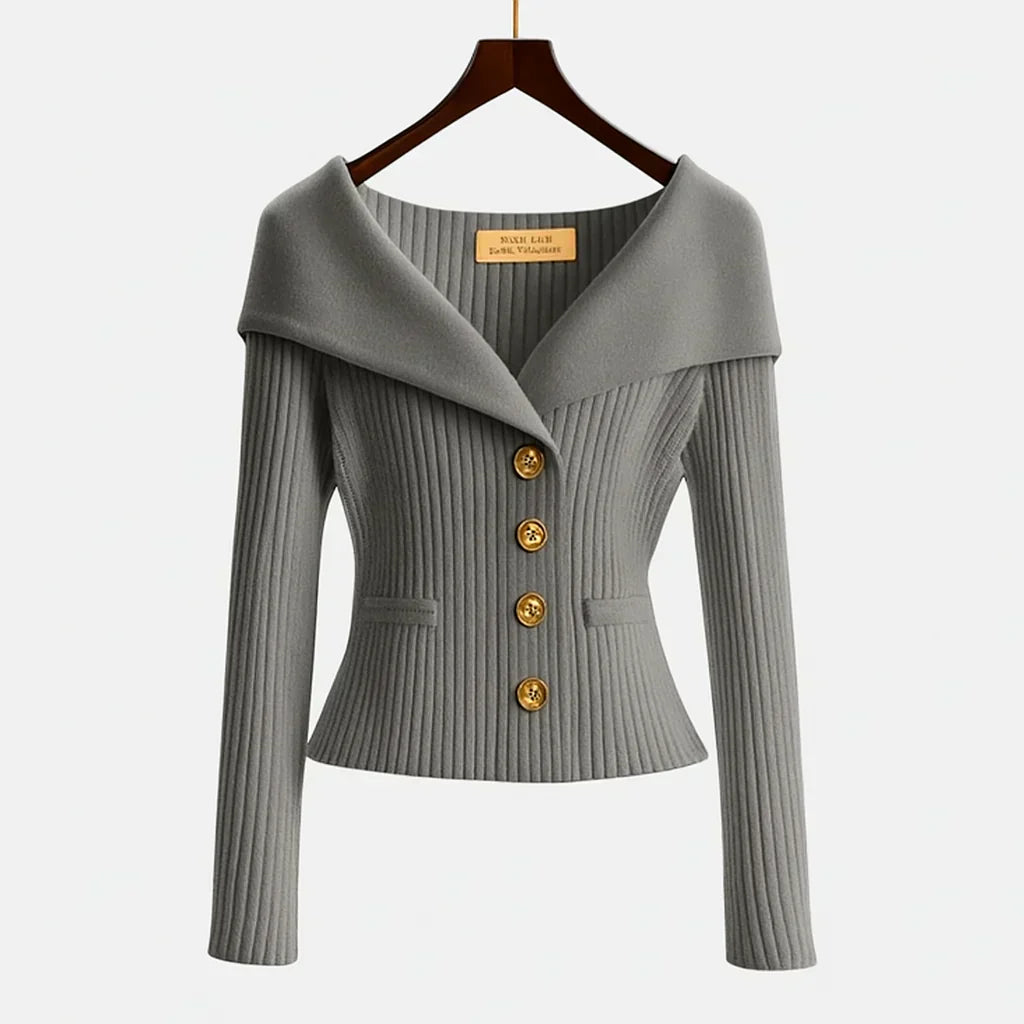 Grama | Women’s Off-Shoulder Ribbed Cardigan