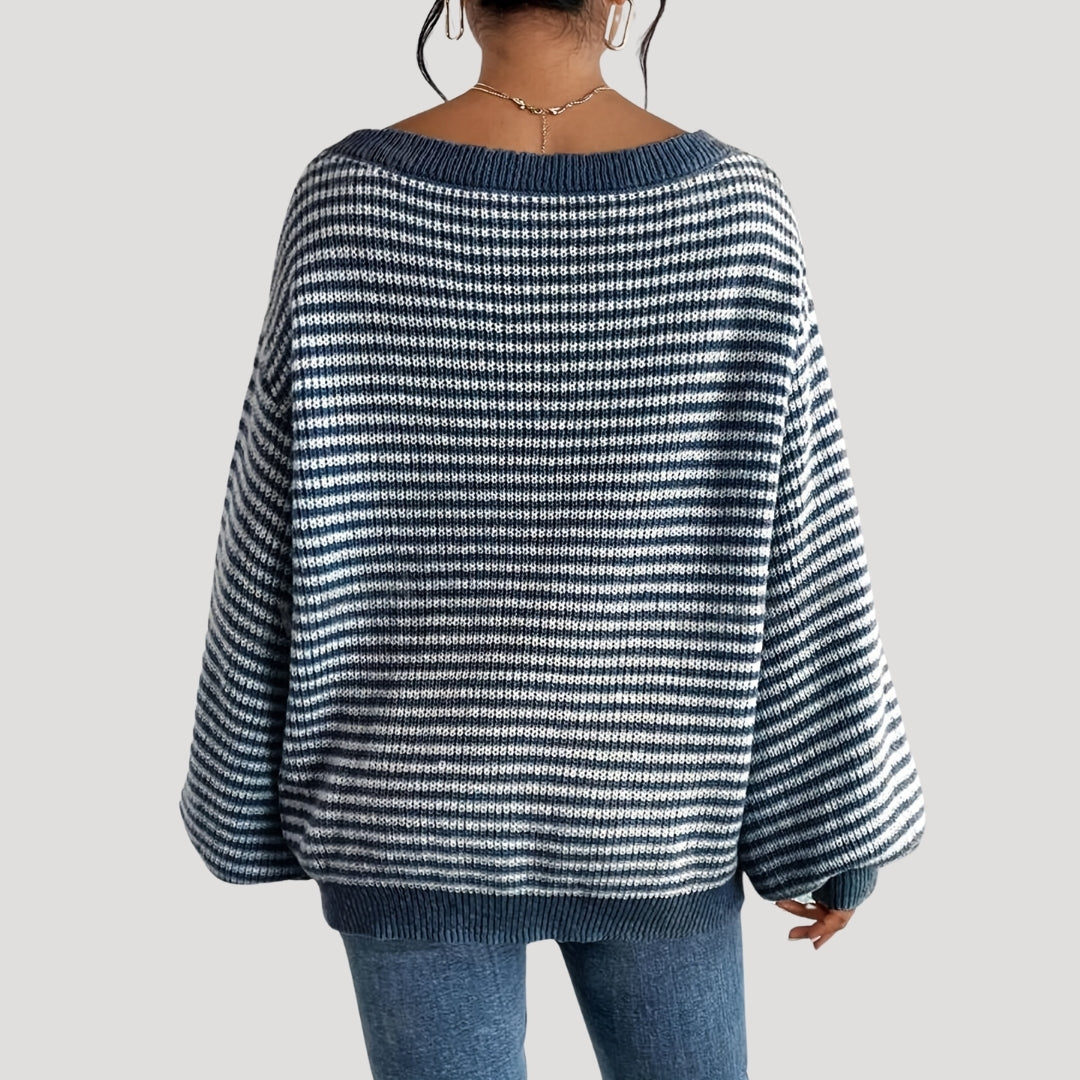 Grins | Women’s Oversized Striped Knit Jumper