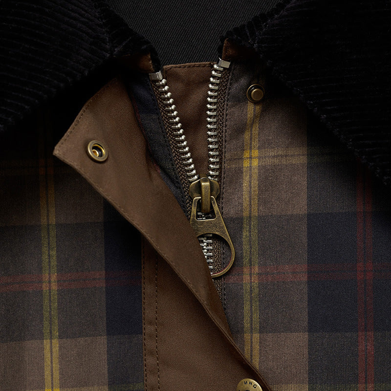 Tron | Men’s Warm Brushed Winter Jacket with Faux Fur Collar