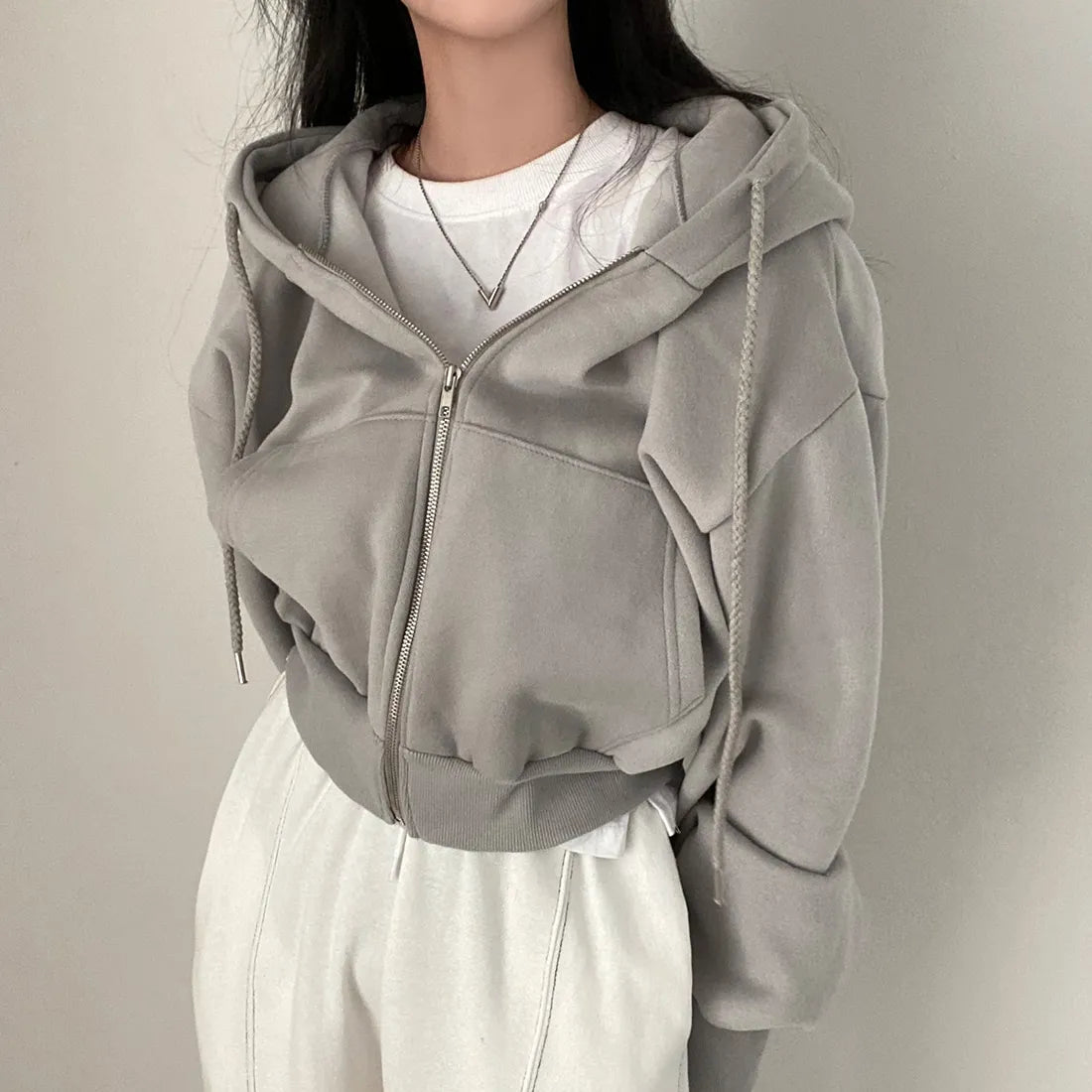 Norie | Women’s Zippered Wide Sweatshirt