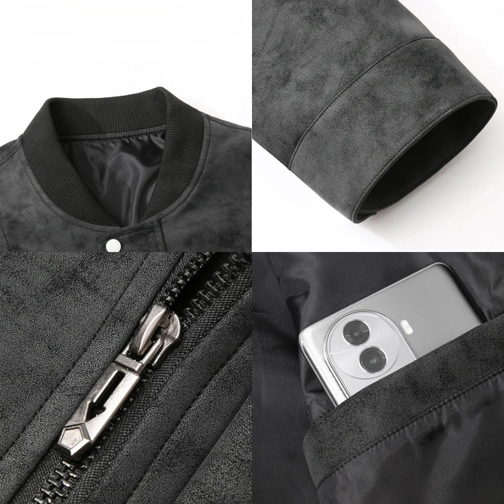 Nairobi | Men’s Vegan Suede Bomber Jacket