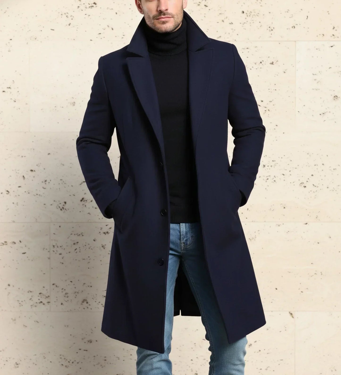 Cavendre | Men’s Long Classic Overcoat