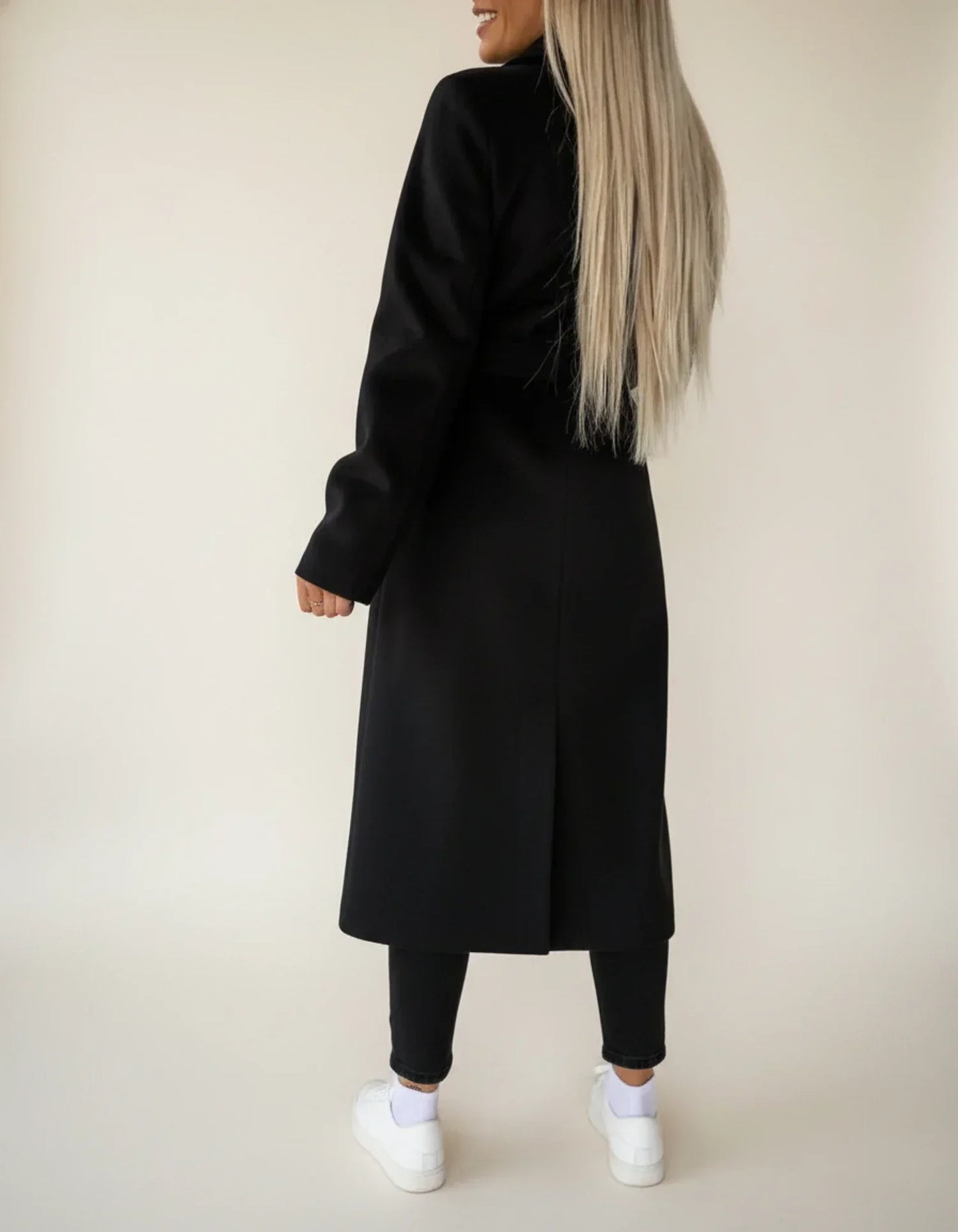 Elviera | Women’s Belted Double-Breasted Midi Overcoat